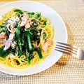 ねこのこばん's cooksnap of when they made ☺簡単ランチ✿菜の花とベーコンのパスタ☺.