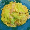 まろん☆'s cooksnap of when they made 春キャベツとベーコンのカルボナーラ.