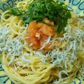 たくじゃる's cooksnap of when they made 簡単!!!!　たらことしらすのパスタ ♡.