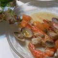ジャガちゃん's cooksnap of when they made 簡単＊鱈と有頭エビのアクアパッツァ.