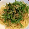 あけちゃ0603's cooksnap of when they made 糖質制限パスタ！鮭の香りゴマオイルパスタ.