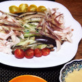 tomomo0416's cooksnap of when they made 揚げなすと鶏ささみのサラダ.