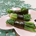 赤い電話's cooksnap of when they made ホウレン草の海苔巻き.