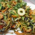 豆と麦's cooksnap of when they made 海苔と水菜がスナックみたいな、かき揚げ.