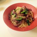 mihokid's cooksnap of when they made ほたるいかと菜の花のパスタ.