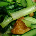 ΦωΦパニーニ☆'s cooksnap of when they made 小松菜とごぼう天の煮浸し☆.