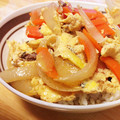 ＊PEANUTS＊'s cooksnap of when they made さんまの蒲焼き缶de卵とじ丼.