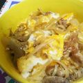 funa☆yossy's cooksnap of when they made 豚もやしあんかけ卵丼.