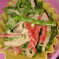 たるたるこぴ's cooksnap of when they made 菜の花とカニカマのサラダ.