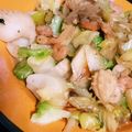 クックAi♡'s cooksnap of when they made エビとイカの香味野菜炒め.