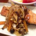 ふゃん's cooksnap of when they made 居酒屋風☆鮭のムニエル〜野菜キノコ餡で.