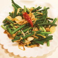 nyaatanto's cooksnap of when they made にんにくの芽ときのこの炒めもの.