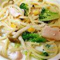 ♡おちび♡'s cooksnap of when they made 5分で完成！ツナとほうれん草の豆乳パスタ.