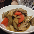 クックJW0WTZ☆'s cooksnap of when they made 鶏肉と根菜の煮物.