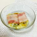 komugiko4's cooksnap of when they made 甘辛こんにゃくのチーズサンド♪ベーコン巻.