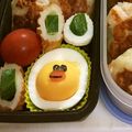 えりこは's cooksnap of when they made キャラ弁☆LINE サリーゆで卵.