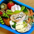 mokaTea's cooksnap of when they made 妖怪ウォッチ フクリュウ キャラ弁.