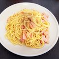 ayanonmei's cooksnap of when they made 生クリーム不使用！絶品カルボナーラ！.