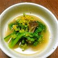 マンマノコ's cooksnap of when they made 菜の花のからし浸し＠豚肉とエリンギ入り.