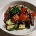 気まぐれ♡雨おんな's cooksnap of when they made トマト&きゅうり&オクラの梅肉サラダ.