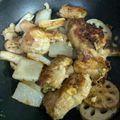 クックVQ958I☆'s cooksnap of when they made 15分!!鶏ももと大根蓮根甘辛炒め.