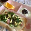 クック49L4Ho☆'s cooksnap of when they made 塩キャベ×ウィンナーの塩昆布トースト.