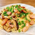 あっちゃんキッチン♪'s cooksnap of when they made きのこ＆ベーコンの和風バターしょうゆスパ.