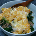 もあべべ's cooksnap of when they made 半熟卵を乗せて♪ほうれん草の豚ミンチ炒め.