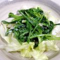 めけてー's cooksnap of when they made 春菊のナムル風マヨあえ.