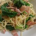 かおりん0711's cooksnap of when they made 菜の花とベーコンのパスタ.