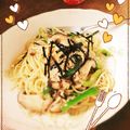 アマキモノ's cooksnap of when they made ツナと椎茸の和風パスタ.