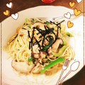 アマキモノ's cooksnap of when they made ツナと椎茸の和風パスタ.