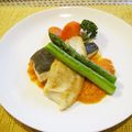 ツナtama's cooksnap of when they made イサキの欧風炙り焼きパプリカクリームソース.