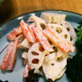 くまちーこ's cooksnap of when they made ＊蓮根と人参のごまが薫るマヨサラダ＊.