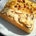 姉ぶた's cooksnap of when they made 絶品！酒かすの椎茸と白葱トースト.