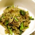 maichon's cooksnap of when they made ✿豚肉とキノコと小松菜のガーリック炒め✿.
