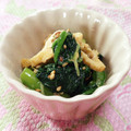カクレポロジリ's cooksnap of when they made 小松菜＆油揚げのｶﾗｼｺﾞﾏﾏﾖ和え♪.