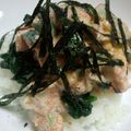 umizora's cooksnap of when they made タラマヨソースの♡お豆腐サラダどんぶり.