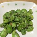 紫苑0804's cooksnap of when they made そら豆のチーズバジル炒め.