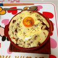 pnyo's cooksnap of when they made カレー残りでクロックマダム風焼きカレー.