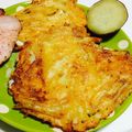 うるとらももはん's cooksnap of when they made 千切りポテトのハムチーズパンケーキ.