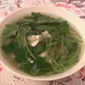 ✿あきらこ✿'s cooksnap of when they made 鶏のささ身と三ツ葉の♥ナンプラースープ.