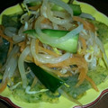 MYAR's cooksnap of when they made もやしときゅうりと人参のさっぱり和え.