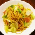 kaedemdem's cooksnap of when they made 春キャベツとベーコンの和風パスタ☆.