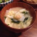 mittan♡'s cooksnap of when they made 冬味♡白菜とわかめの味噌汁.