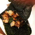 soutan0120's cooksnap of when they made 半熟卵と焼きそば味のおにぎらず.