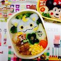 れみカ's cooksnap of when they made 妖怪ウォッチ❤︎ブシニャン❤︎キャラ弁.