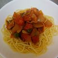 banban0817's cooksnap of when they made 豚肉とピーマンのトマトパスタ.