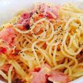 ☆蜂子☆'s cooksnap of when they made 本場のカルボナーラ!★.