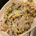 お気楽な嫁。's cooksnap of when they made 意外と好評！魚肉ソーセージ高菜チャーハン.